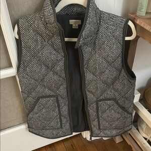 Gray Herringbone Vest